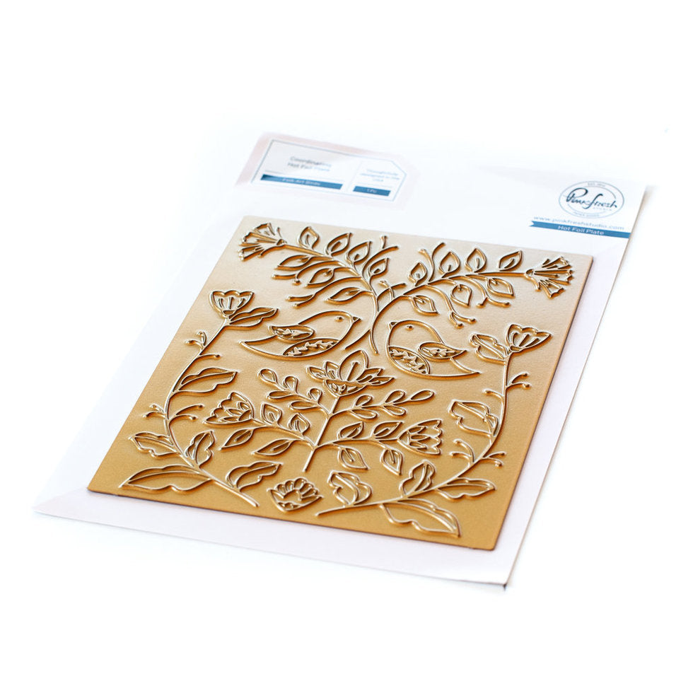 Folk Art Birds hot foil plate - RETIRING