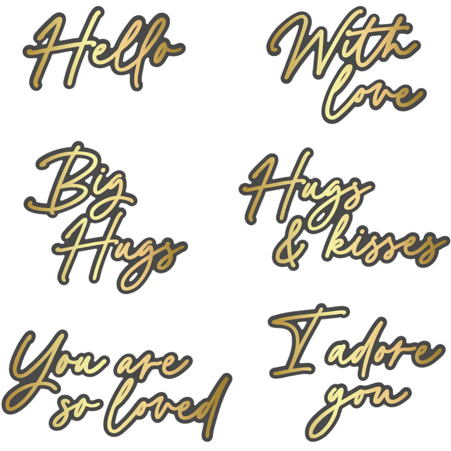 Foil Script: Love Hot Foil Plate & Honey Cuts - RETIRING
