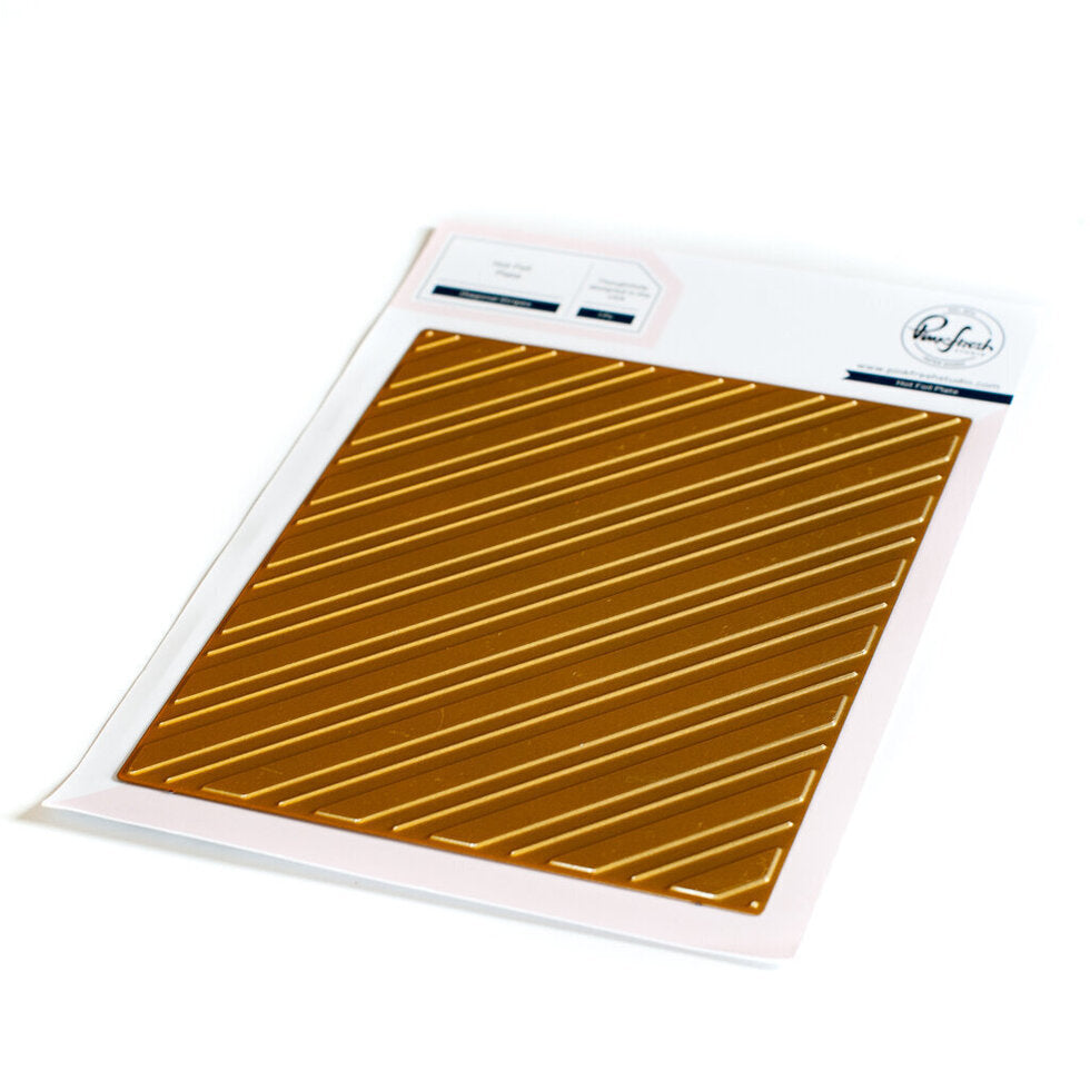 Diagonal Stripes hot foil plate - RETIRING