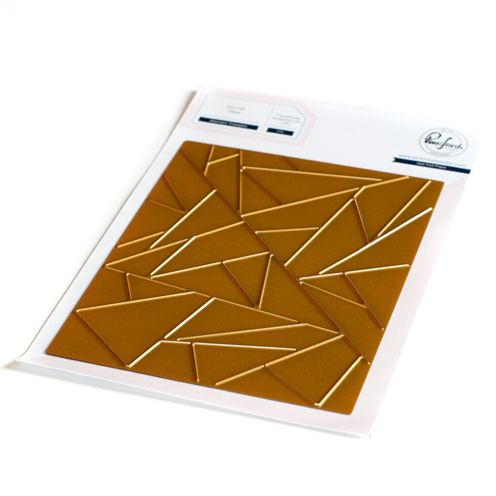 Abstract Triangles hot foil plate - RETIRING