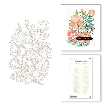 Glimmering Peonies Glimmer Plate from the Glimmering Flowers Collection