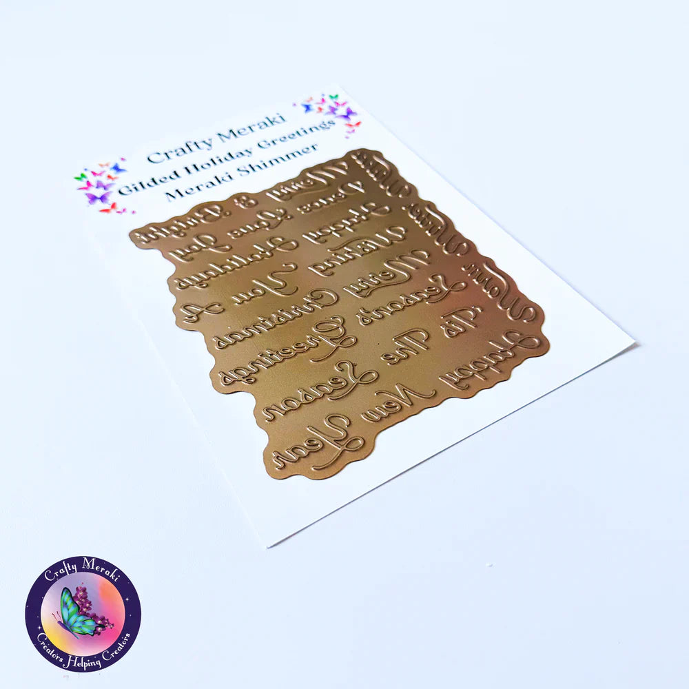Gilded Holiday Greetings Hot Foil Plate*