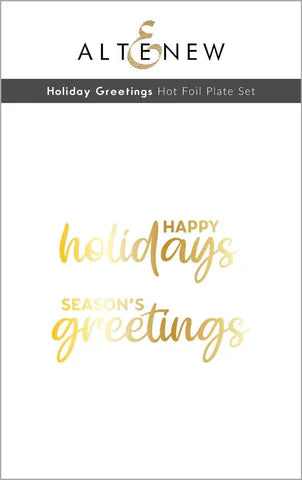 Holiday Greetings Hot Foil Plate Set
